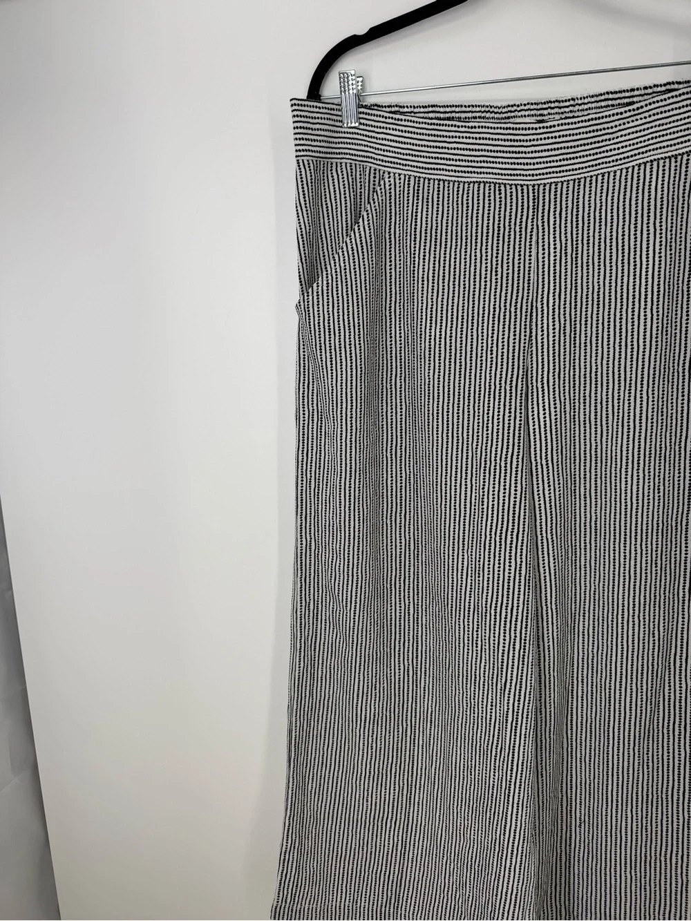Max Studio Stripe Polka dot Wide Leg Flare Crop Casual Pants Trousers size XXL